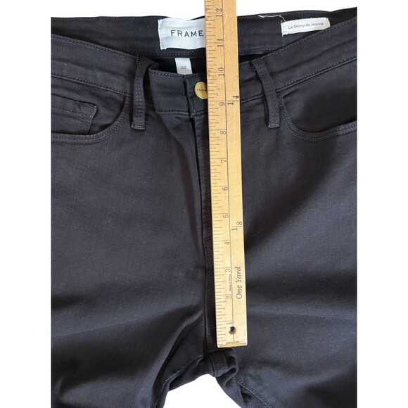 Frame Le Skinny De Jeanne Black Denim Jeans Women's Sz 32 Style COL403 Film Noir - Picture 4 of 9